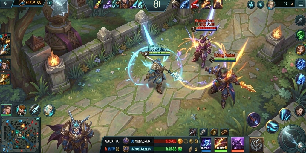 Gameplay seru di 8II dengan pertarungan tim yang mendebarkan.