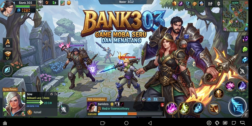 Tampilan gameplay BANK303 yang seru dan dinamis di arena MOBA.