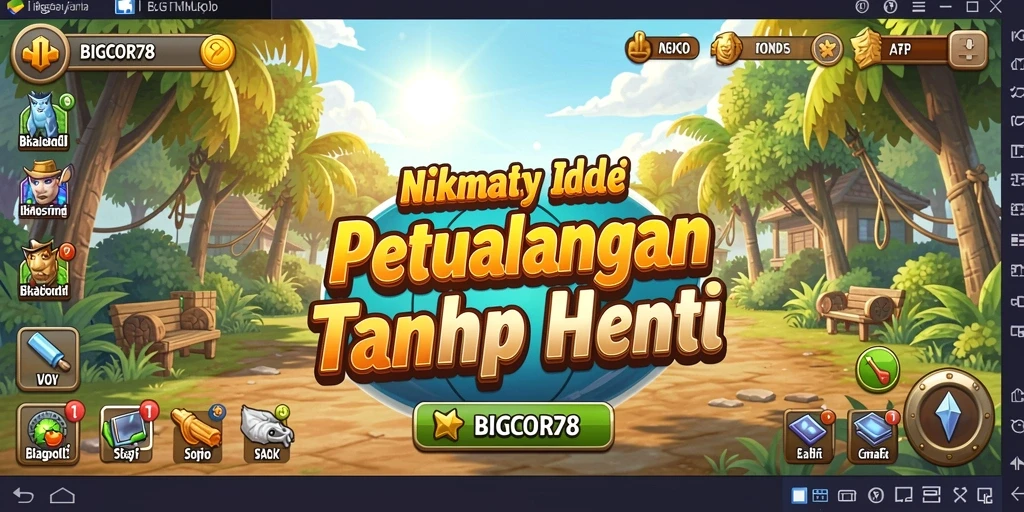 Tampilan gameplay seru dalam BIGCOR78 dengan elemen Idle yang menarik.