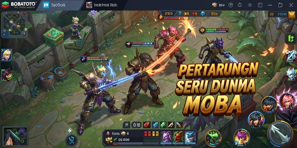 Gameplay BOBATOTO yang seru dengan aksi tim yang intens.