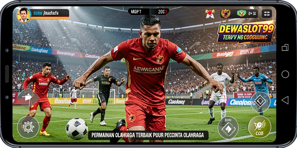 Tangkapan layar utama DEWASLOT99 menampilkan aksi seru dari pertandingan olahraga.