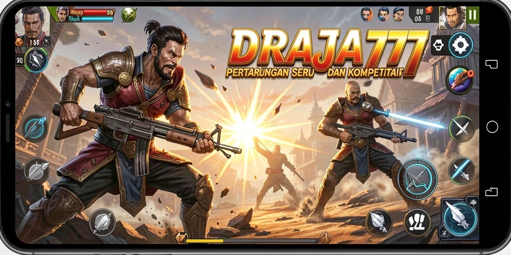 Tampilan gameplay mendebarkan di DRAJA777 dengan aksi pertarungan seru.