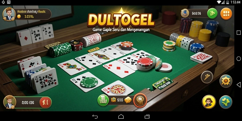 Tampilan gameplay seru DULTOGEL dengan grafis menarik.