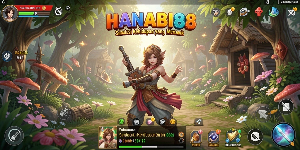 Screenshot utama HANABI88 menunjukkan gameplay simulasi yang mengasyikkan.