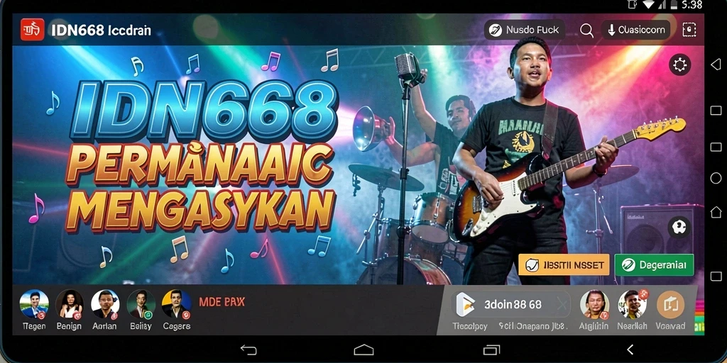 Tampilan menarik screenshot gameplay <strong>IDN668</strong> yang menunjukkan keseruan bermain musik.