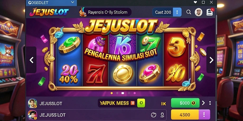 Screenshot gameplay JEJUSLOT dengan tampilan mesin slot yang menarik.