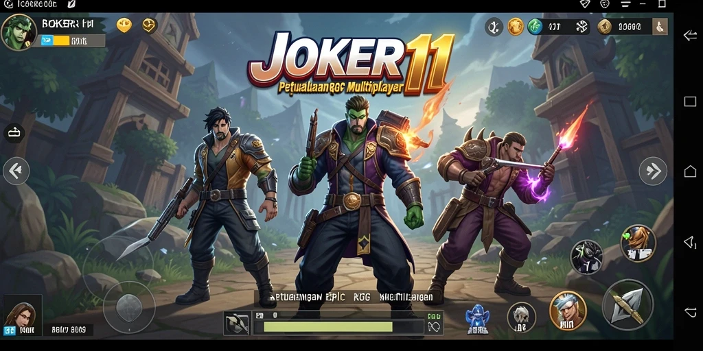 Screenshot JOKER11 menampilkan aksi pertempuran seru antara pemain.