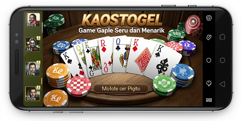 Tampilan seru gameplay Gaple di KAOSTOGEL.