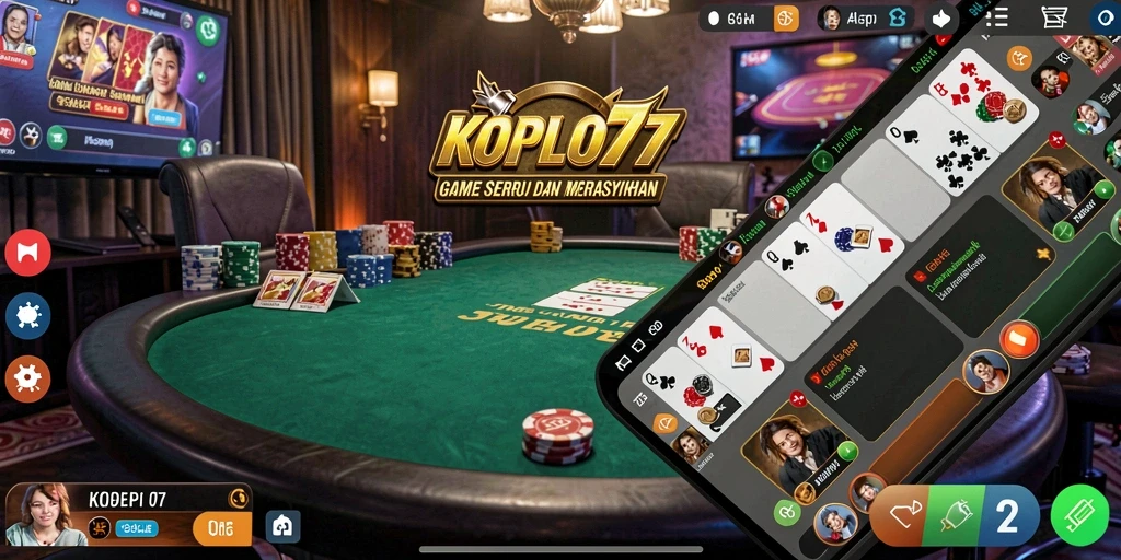 Tampilan gameplay KOPLO77 yang menarik dan interaktif dalam permainan Poker.