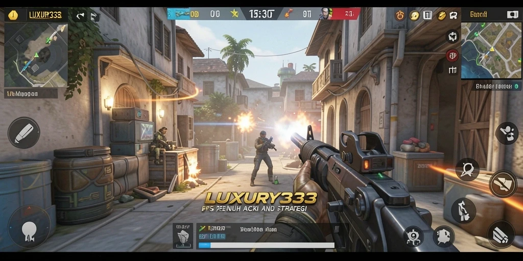 Tangkapan layar menampilkan aksi mendebarkan di LUXURY333 FPS.