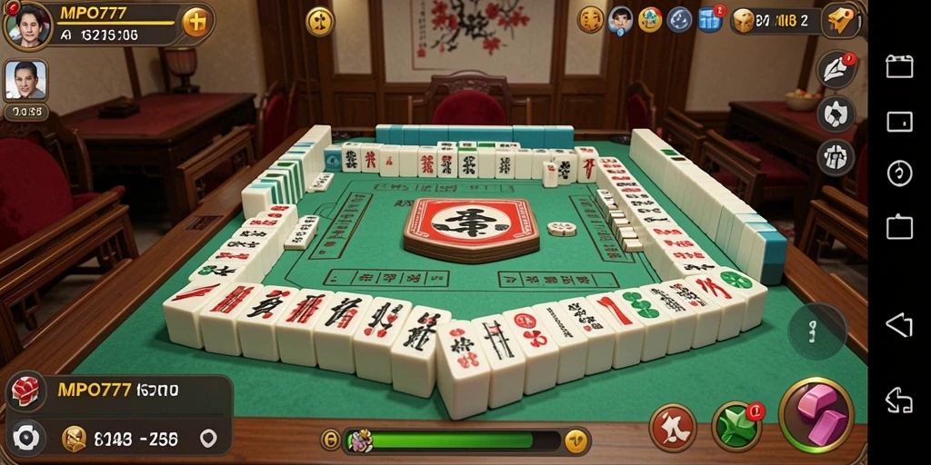 Tampilan permainan Mahjong yang menarik dan mengasyikkan.