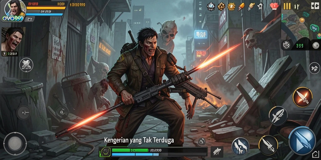Tangkapan layar menampilkan suasana mencekam dalam OVO99.