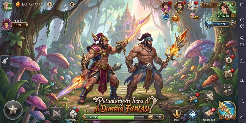 Tangkapan layar menampilkan gameplay dinamis dalam petualangan seru RR789.