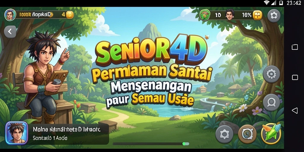 Tampilan gameplay <strong>SENIOR4D</strong> yang ceria dan menarik.