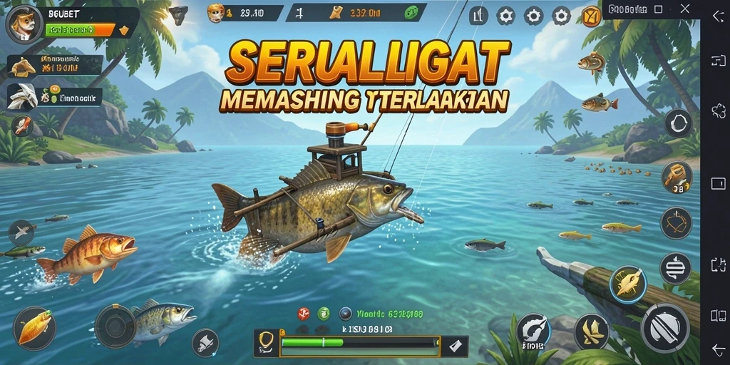 Tangkapan ikan besar dalam gameplay SERUBET yang seru.